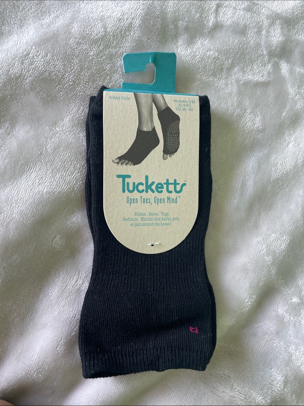 Women's Open Toe Anklet Socks — Black